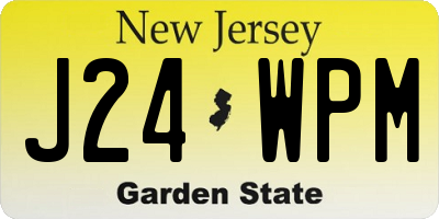 NJ license plate J24WPM