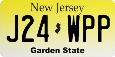 NJ license plate J24WPP
