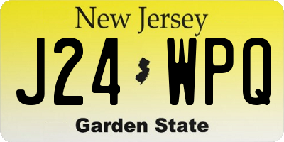 NJ license plate J24WPQ