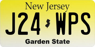 NJ license plate J24WPS
