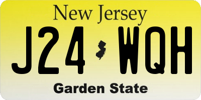 NJ license plate J24WQH