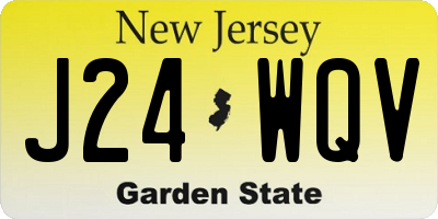 NJ license plate J24WQV