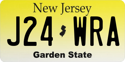 NJ license plate J24WRA