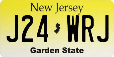 NJ license plate J24WRJ