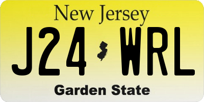 NJ license plate J24WRL