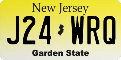 NJ license plate J24WRQ