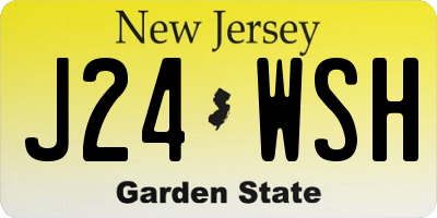 NJ license plate J24WSH