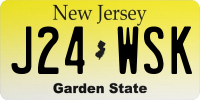 NJ license plate J24WSK