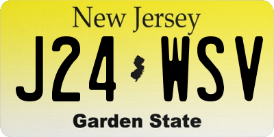 NJ license plate J24WSV