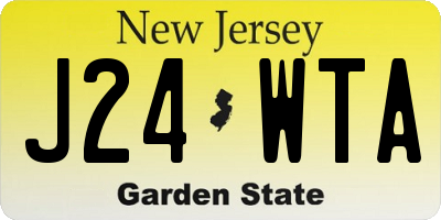 NJ license plate J24WTA