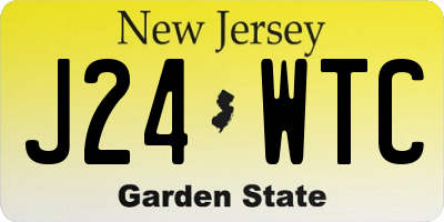 NJ license plate J24WTC