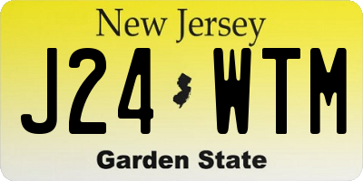 NJ license plate J24WTM