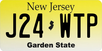 NJ license plate J24WTP