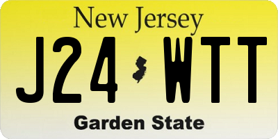 NJ license plate J24WTT