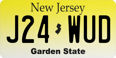 NJ license plate J24WUD