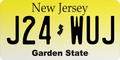 NJ license plate J24WUJ