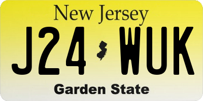 NJ license plate J24WUK