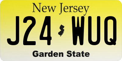 NJ license plate J24WUQ