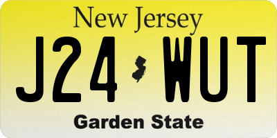 NJ license plate J24WUT