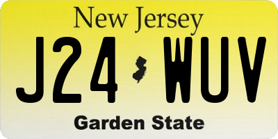 NJ license plate J24WUV