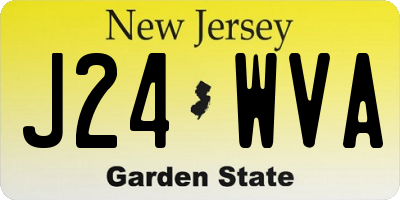 NJ license plate J24WVA