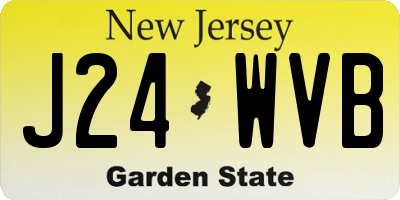 NJ license plate J24WVB