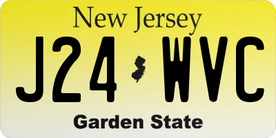 NJ license plate J24WVC