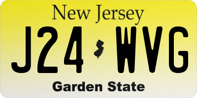 NJ license plate J24WVG