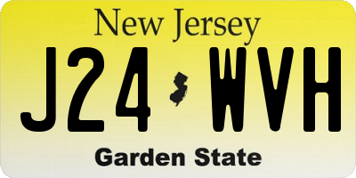 NJ license plate J24WVH