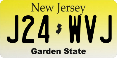 NJ license plate J24WVJ