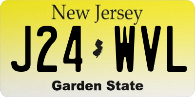 NJ license plate J24WVL