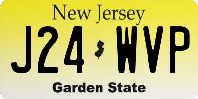 NJ license plate J24WVP