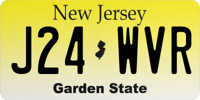 NJ license plate J24WVR