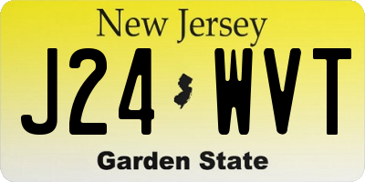 NJ license plate J24WVT