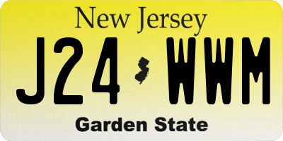 NJ license plate J24WWM