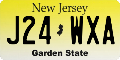 NJ license plate J24WXA