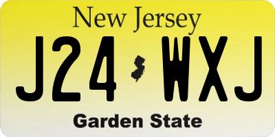 NJ license plate J24WXJ