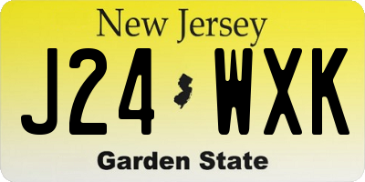NJ license plate J24WXK