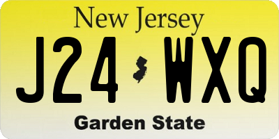 NJ license plate J24WXQ