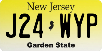 NJ license plate J24WYP