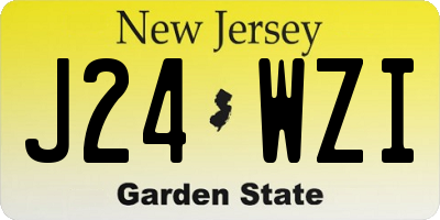 NJ license plate J24WZI
