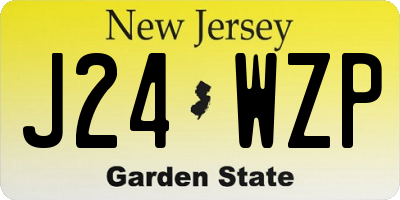 NJ license plate J24WZP