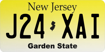 NJ license plate J24XAI