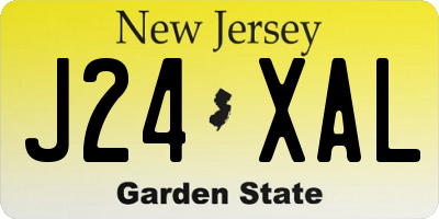 NJ license plate J24XAL