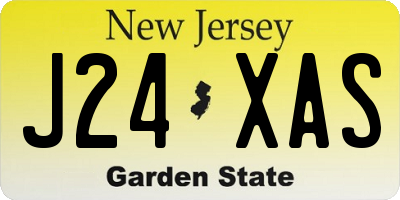 NJ license plate J24XAS