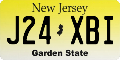 NJ license plate J24XBI