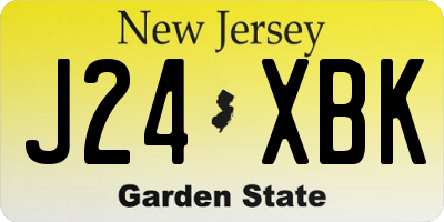 NJ license plate J24XBK