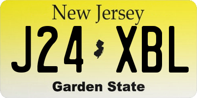 NJ license plate J24XBL