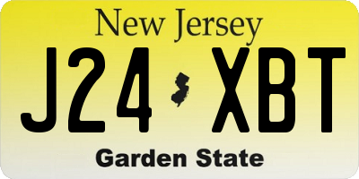 NJ license plate J24XBT