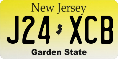 NJ license plate J24XCB